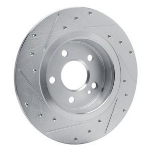 Mercedes-Benz A200 Brake Rotor (1) - Rear Right - R1 Concepts - Drilled & Slotted - Silver - `19-`26